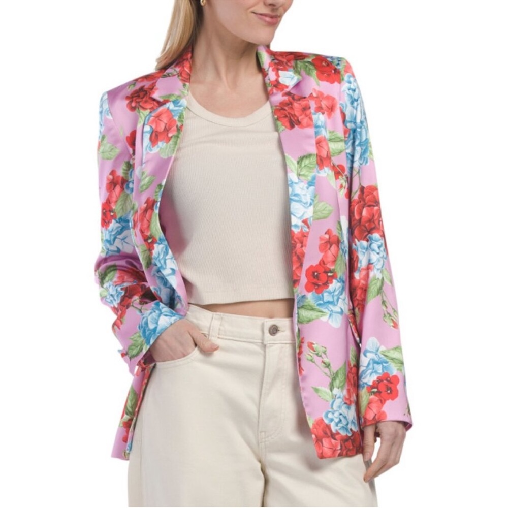 NWT Rachel Zoe Floral Hydrangeas blazer XS